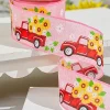 2.5" x 10 Yards Truck with Flowers Pink Ribbon