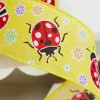 2.5" x 10 Yards Yellow Ladybugs Ribbon