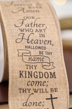 2.5" x 10 Yard The Lord's Prayer Ribbon
