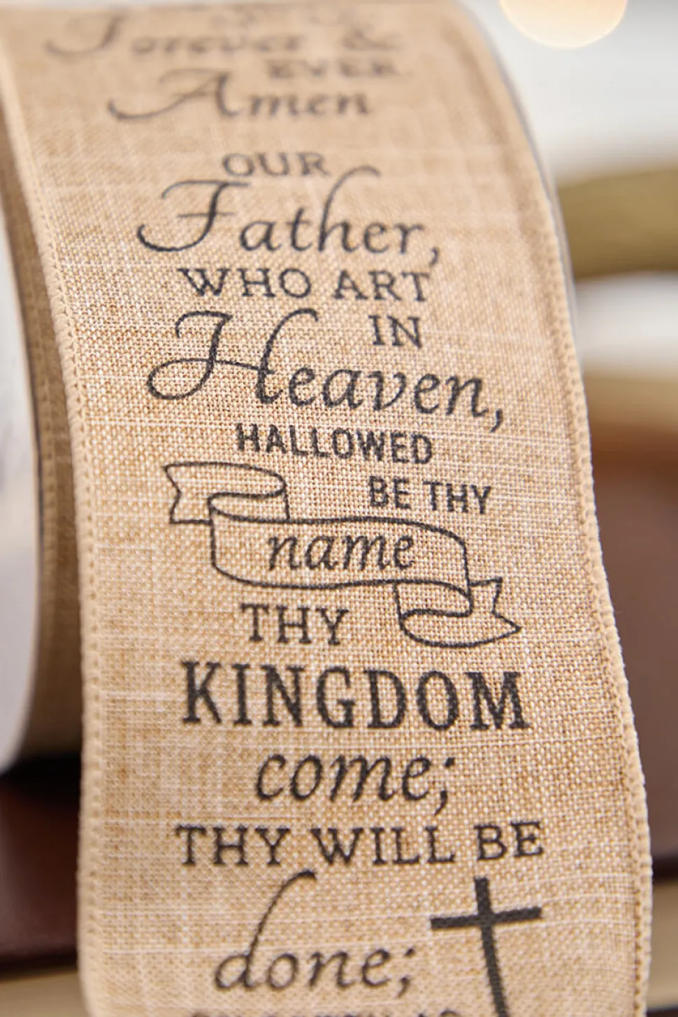 2.5" x 10 Yard The Lord's Prayer Ribbon